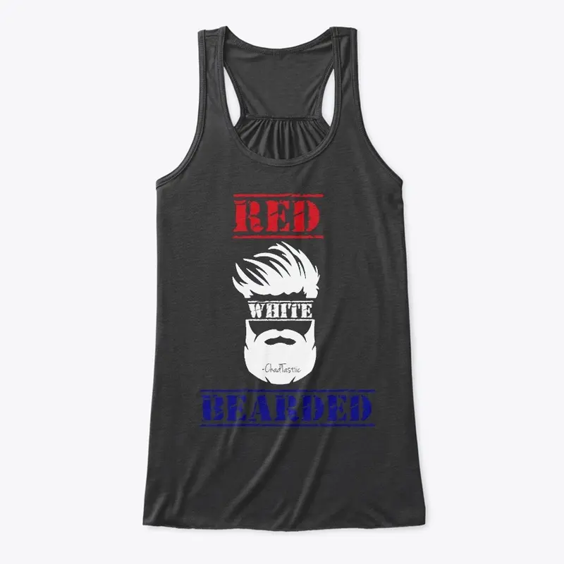 RED WHITE BEARDED